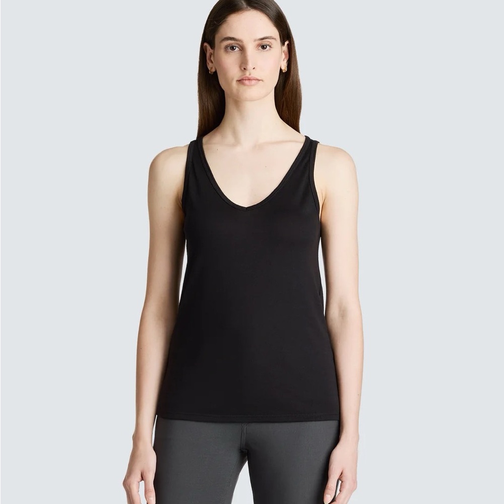 Unbound Merino Black Relaxed Merino Tank Top Large